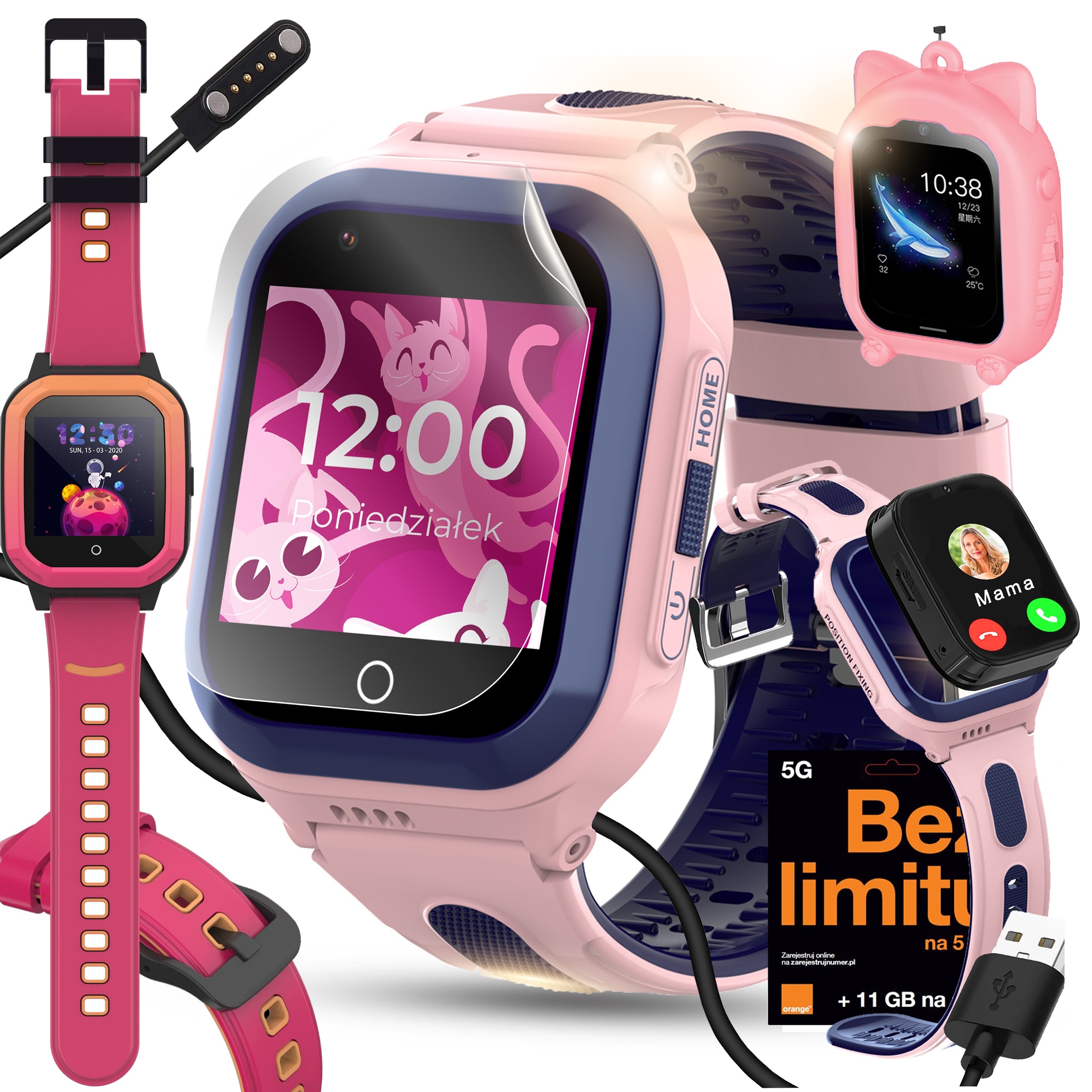 SMARTWATCH FOR KIDS WATCH PHONE GPS SMS CONVERSATION MP3 VIBRATION WITH GAMES Packaging status original