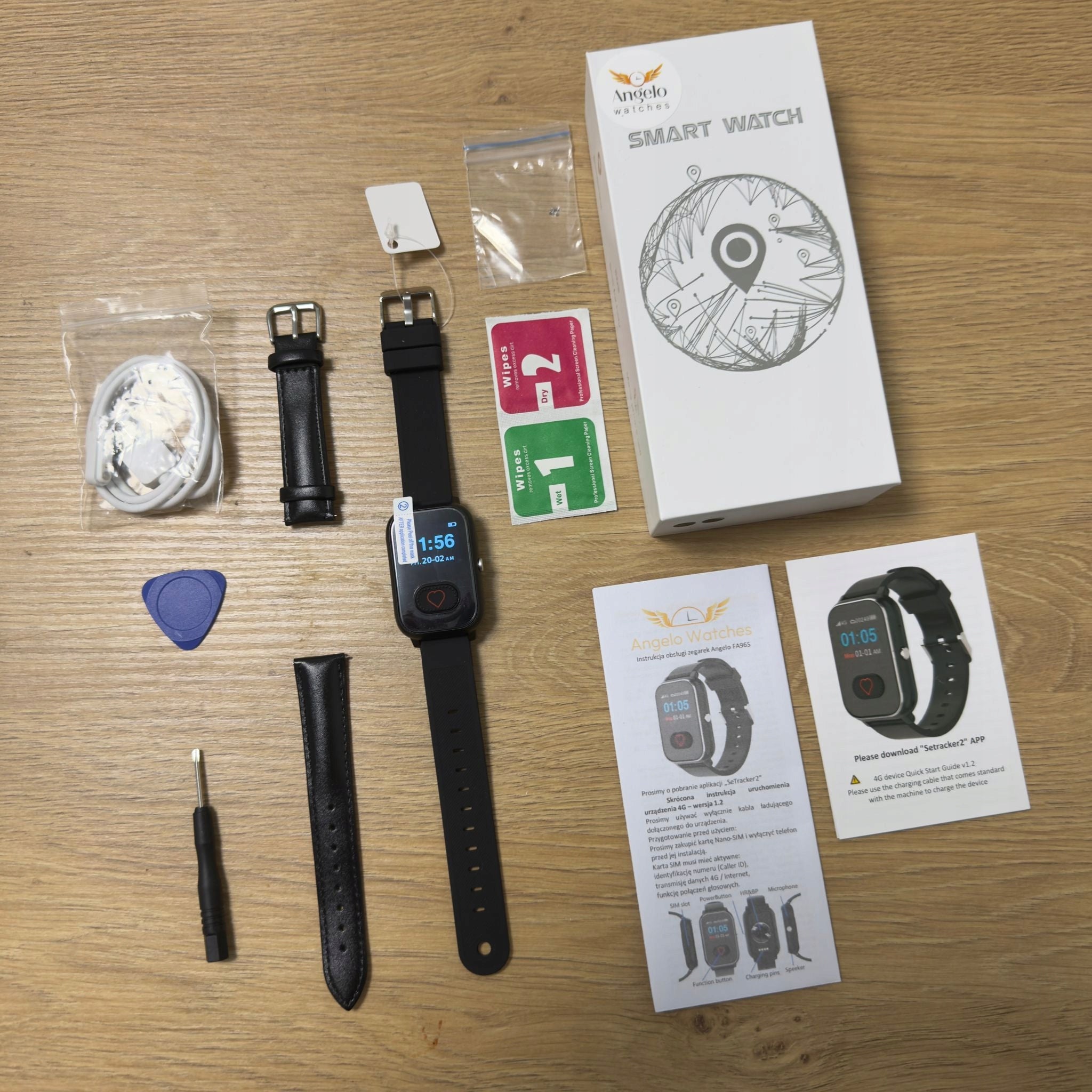 SMARTWATCH FOR SENIOR WATCH 4G FUNCTION SAUCE GPS TALK LOCATOR IPX8 Packaging status original