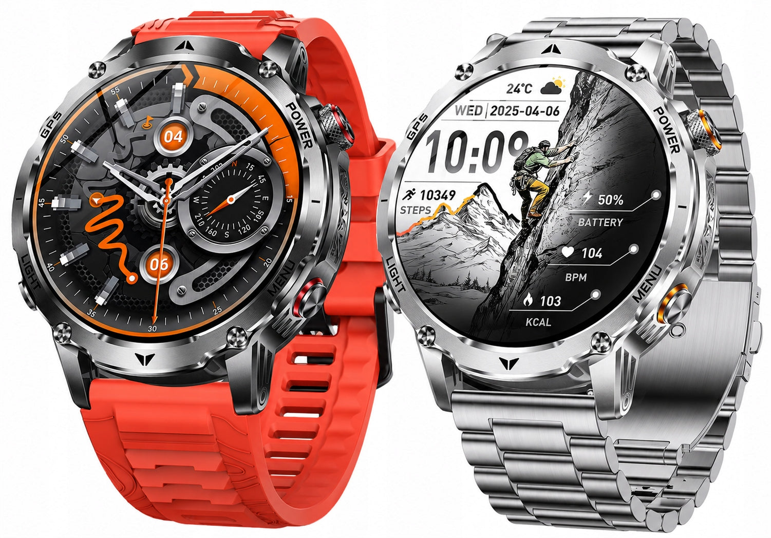 SMARTWATCH GPS 1100MAH SPORTS WATCH BAROMETER OXIMETER FLASHLIGHT TALK Packaging status original