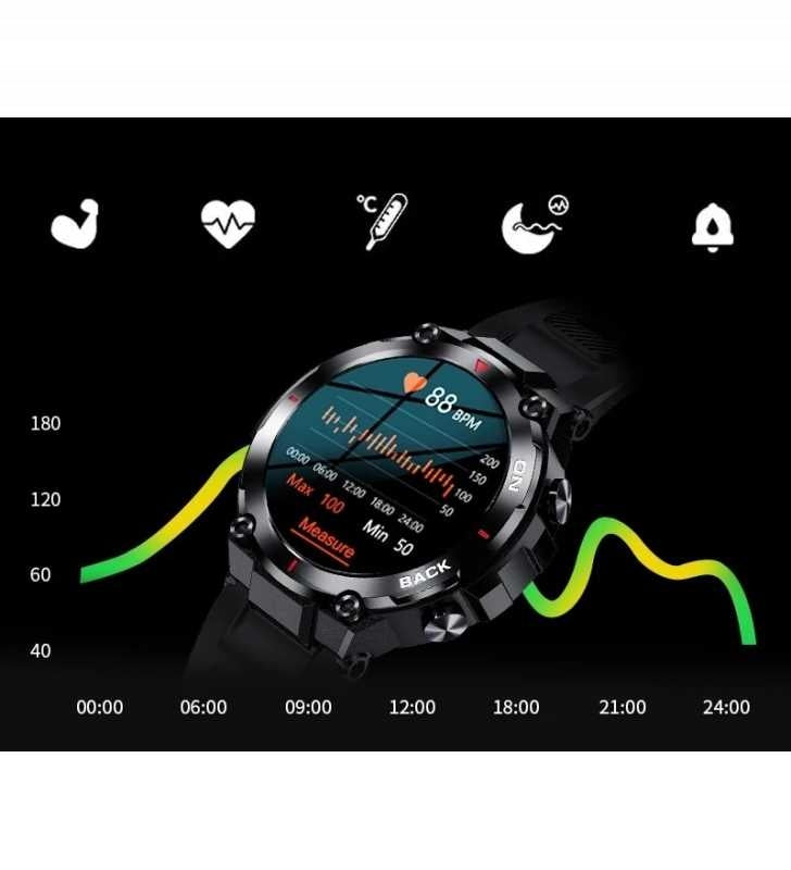 SMARTWATCH GPS BT 5.0 SLEEP MONITOR HEART RATE MONITOR Product weight with unit packaging 0.3 kg