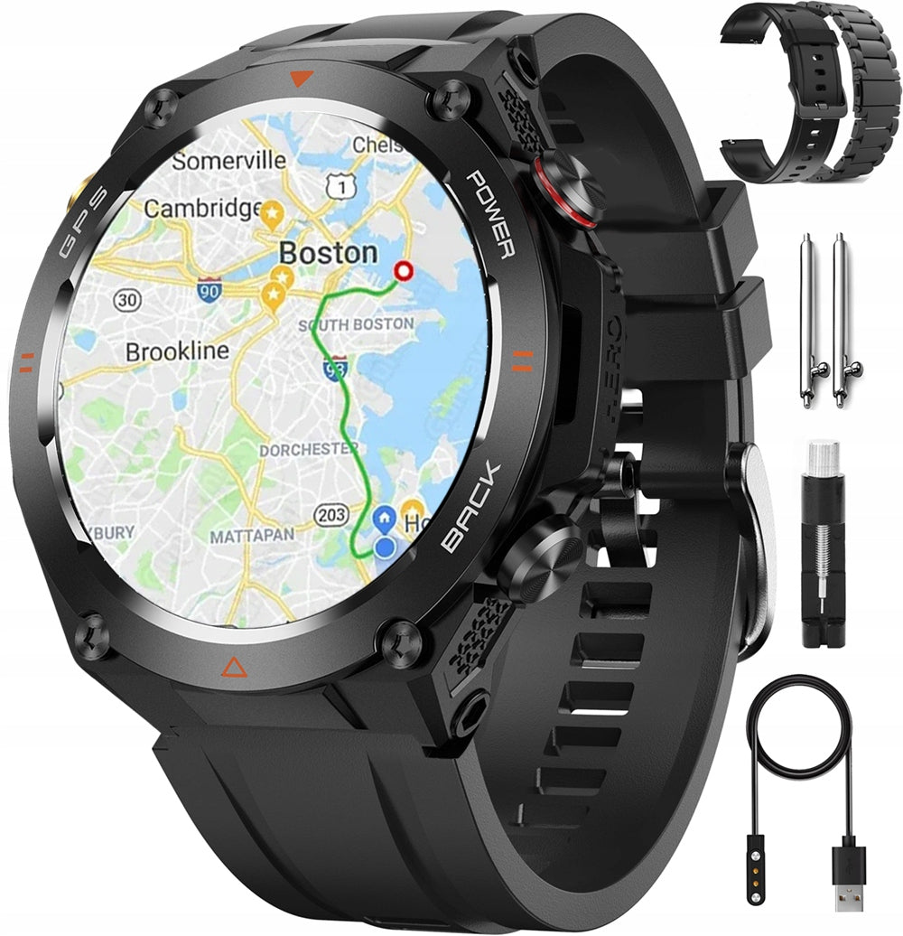 SMARTWATCH GPS watch BAROMETER COMPASS BLOOD PRESSURE MONITOR CONVERSATION