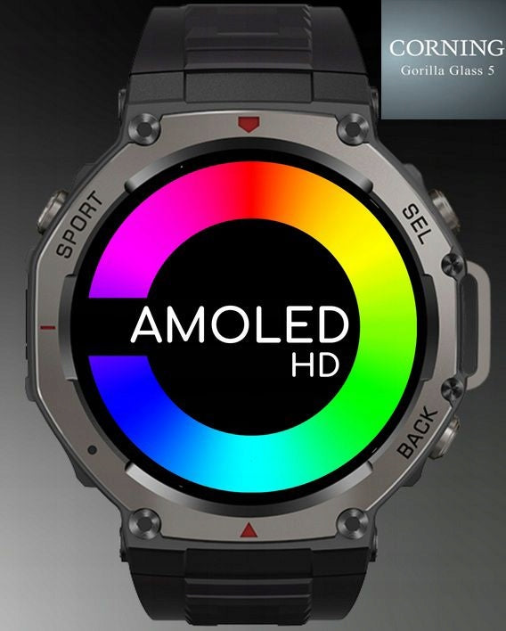 SMARTWATCH HAZAKI X5 AMOLED GPS WR50m 5BAR GLASS GORILLA GLASS BT54 Packaging status original