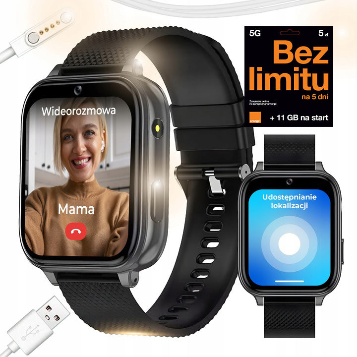 SMARTWATCH KIDS WATCH 4G WIFI GPS CAMERA POLISH MENU CHATTING