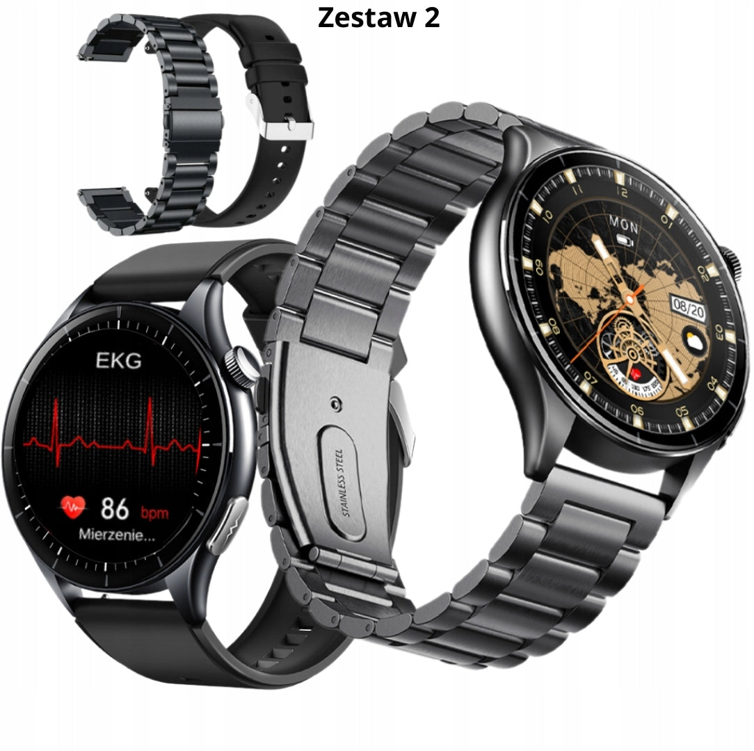 SMARTWATCH MEN'S AMOLED CARDIO EKG SUGAR IP68 MENU PL 2 STRIPES ELEGANT Manufacturer code 5856565you