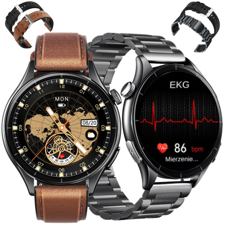 SMARTWATCH MEN'S AMOLED CARDIO EKG SUGAR IP68 MENU PL 2 STRIPES ELEGANT