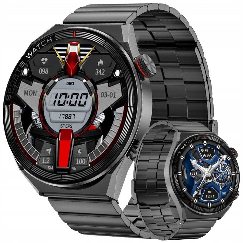 SMARTWATCH MEN'S CONVERSATION MENU PL SPORTS STEPS
