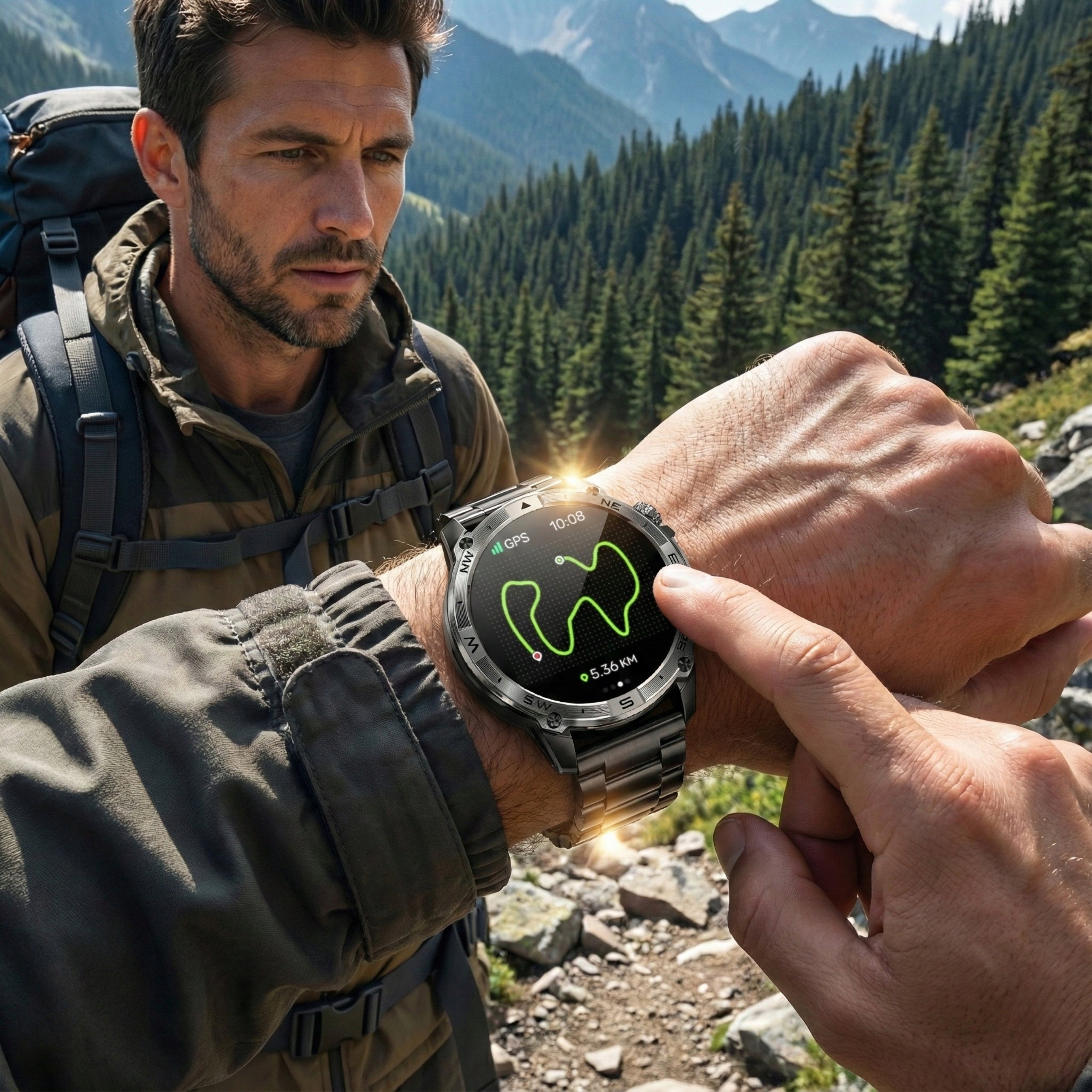 SMARTWATCH MEN'S GPS AMOLED WATCH WATERPROOF IP68 TALK SPORT MENU PL Manufacturer code Smartwatch NejtStyle GPS Smart menu PL