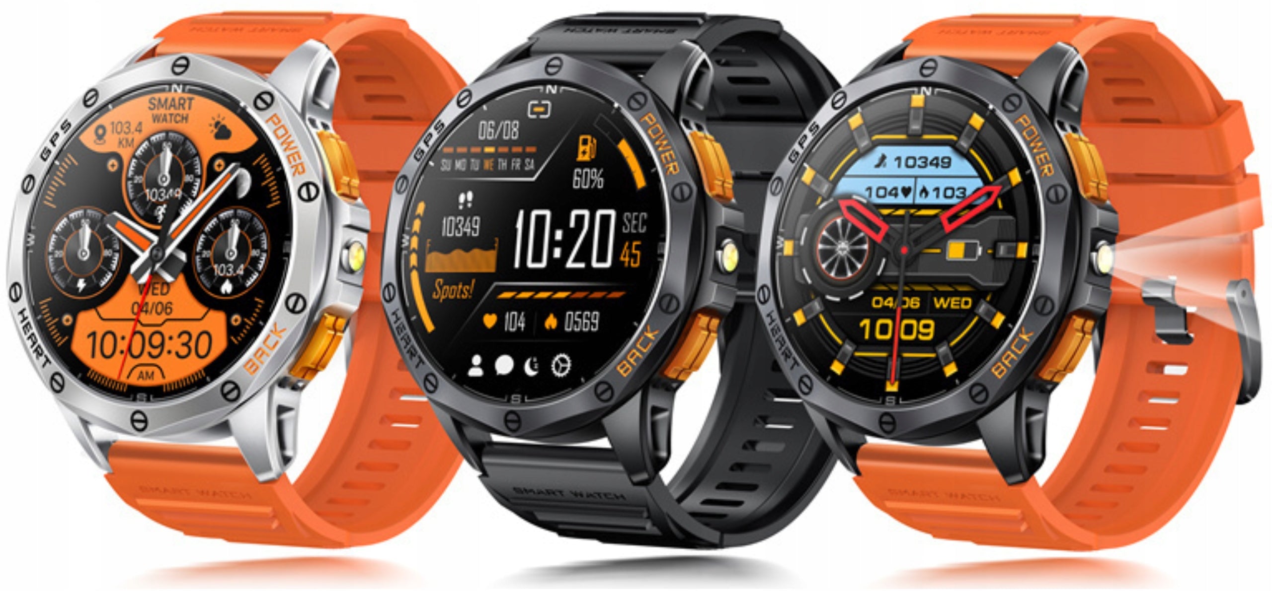SMARTWATCH MEN'S GPS MENU POLISH WATERPROOF IP 69 SPORT TALK MENU PL Packaging status original