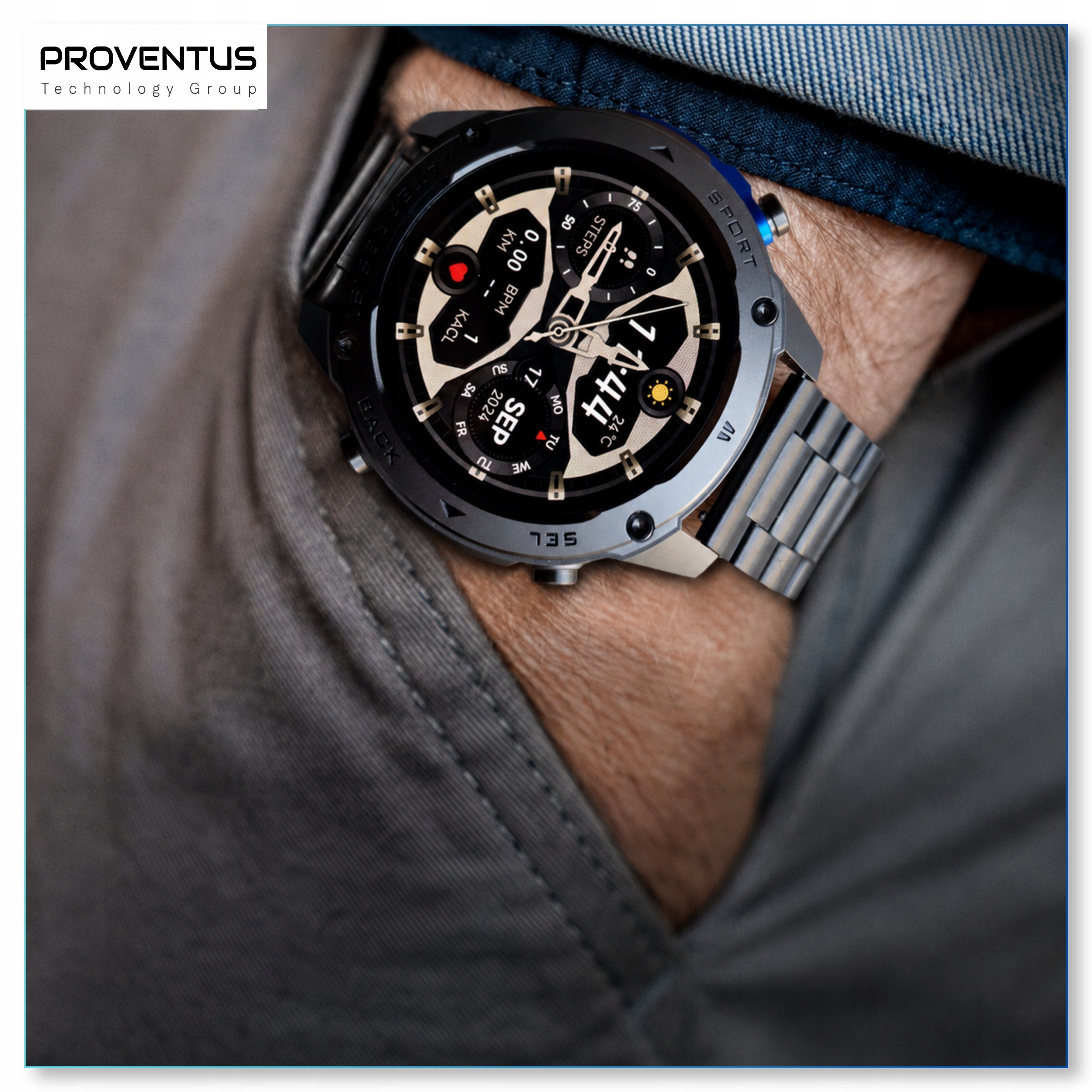 SMARTWATCH MEN'S GPS TALK WATERPROOF 5ATM AMOLED MENU PL Packaging status original