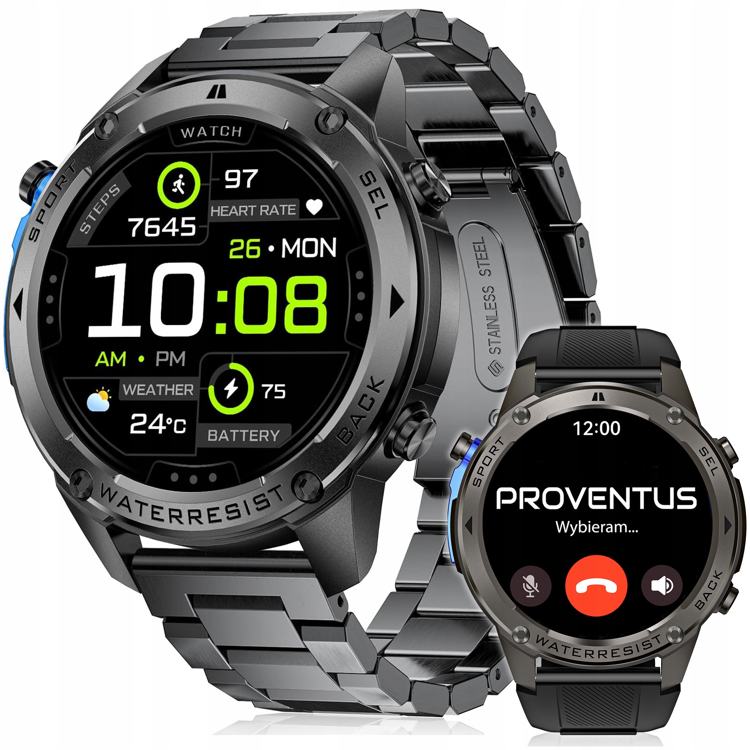 SMARTWATCH MEN'S GPS TALK WATERPROOF 5ATM AMOLED MENU PL