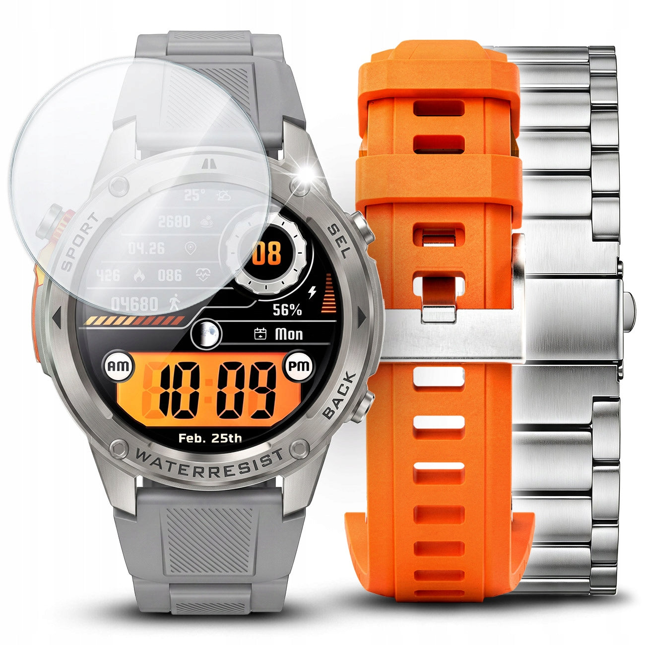 SMARTWATCH MEN'S GPS WATERPROOF IP69 MENU PL SPORT TALK SMART WATCH PL