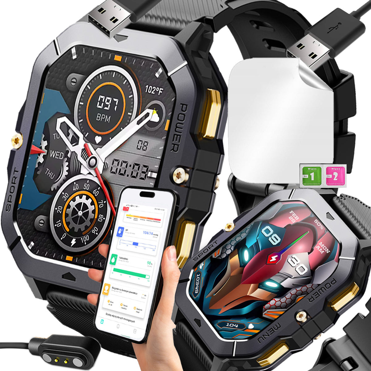 SMARTWATCH MEN'S MENU CONNECTION PL PULSE WATCH LARGE BATTERY