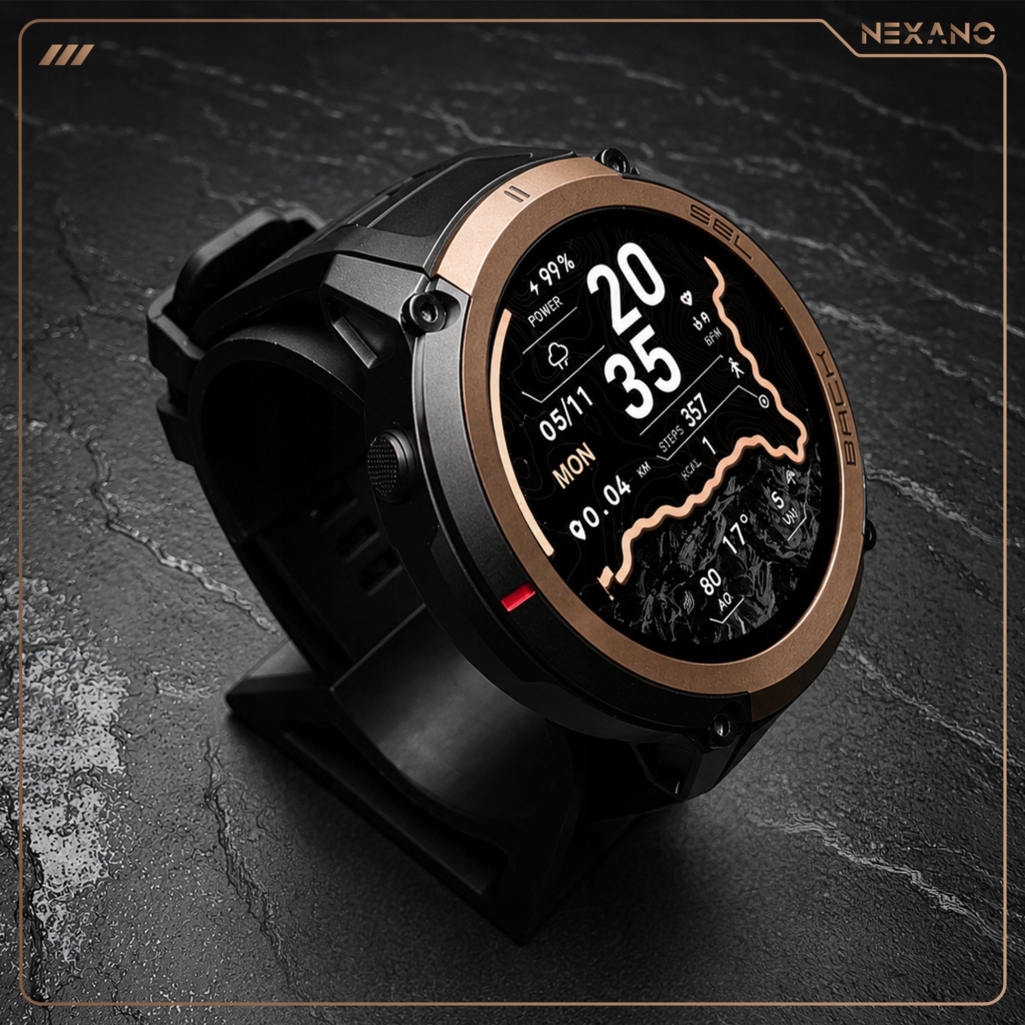 SMARTWATCH MEN'S SMART WATCH GPS AMOLED TALK WATERPROOF MENU PL Manufacturer code NEXANO NX59 AMOLED MAPY DUAL GPS