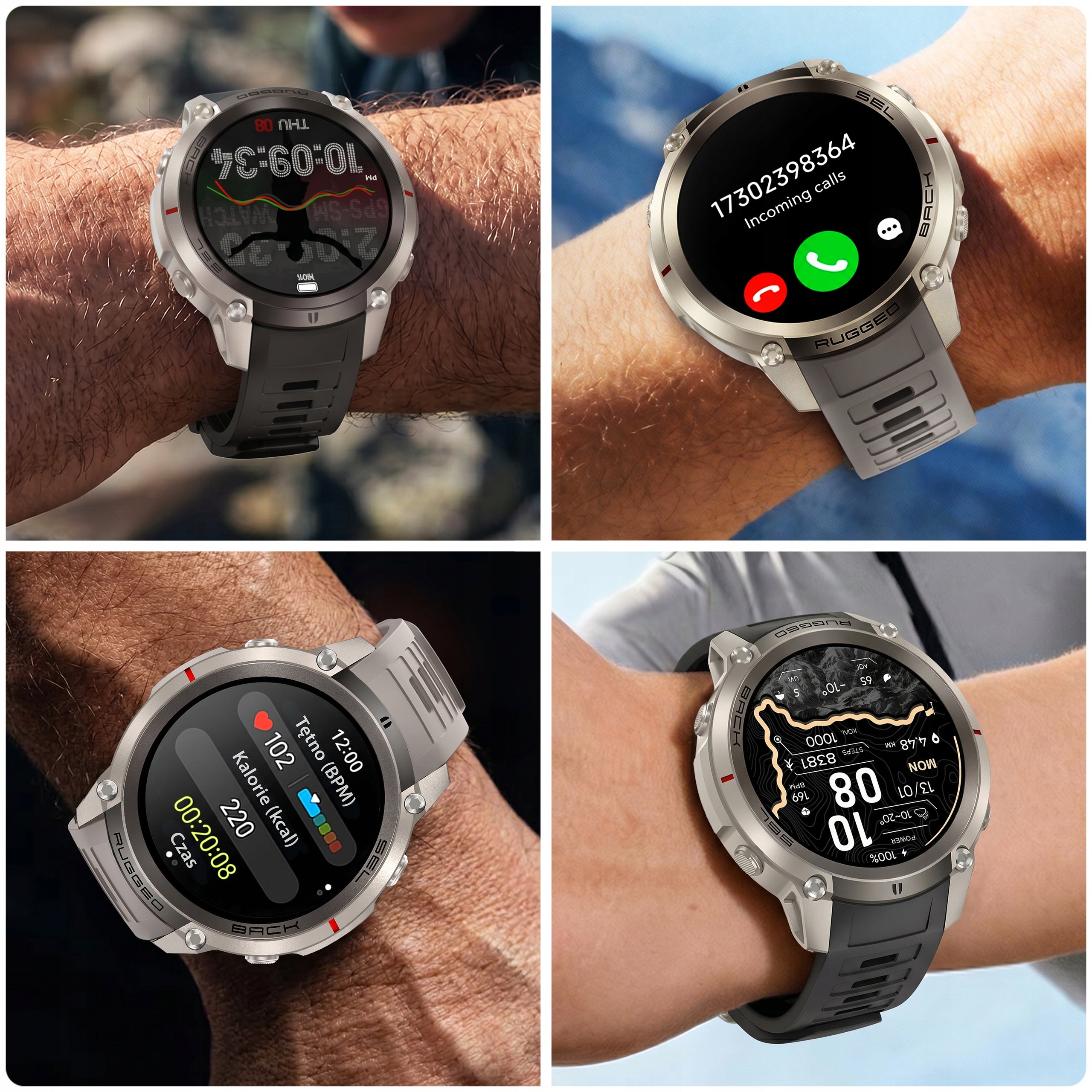 SMARTWATCH MEN'S SMART WATCH GPS AMOLED TALK WATERPROOF MENU PL Manufacturer code SMART WATCH POLSKIE MENU ROZMOWY SPORT KOMPAS
