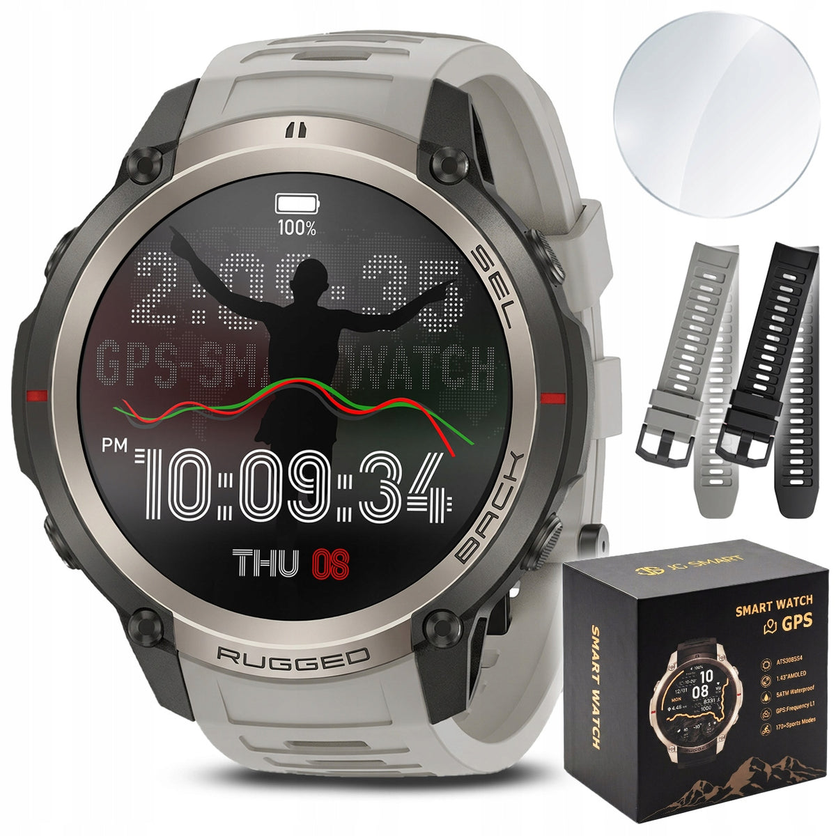 SMARTWATCH MEN'S SMART WATCH GPS AMOLED TALK WATERPROOF MENU PL