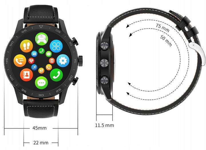 SMARTWATCH MEN'S SPORTS MENU PL TALK STEPS PULSE 3 STRIPES EAN (GTIN) 5905538199439