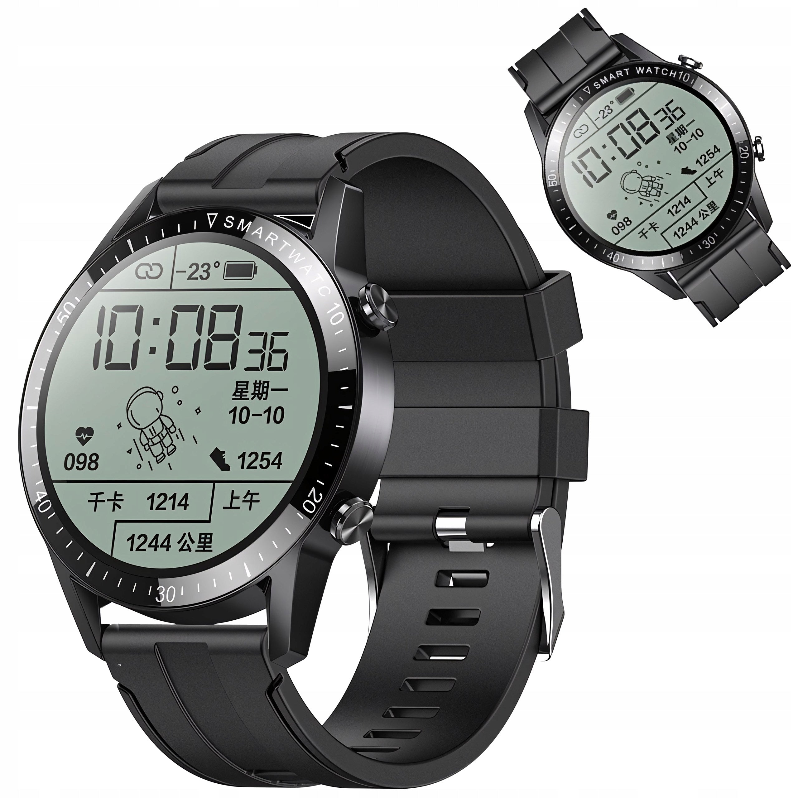 SMARTWATCH MEN'S TALK PL MENU SPORTS MODES HEALTH Packaging status original