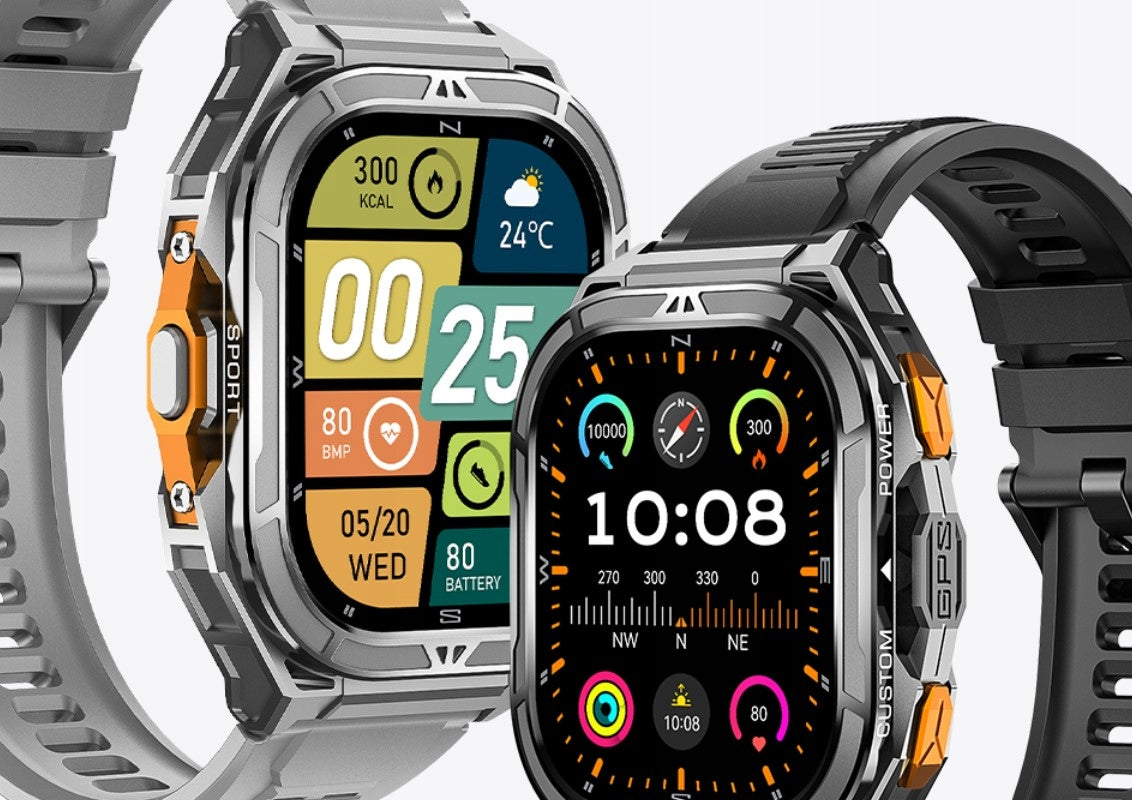 SMARTWATCH MEN'S WATCH CUBOT GT3 AMOLED GPS MILITARY ARMOURED CONVERSATIONS Batteries included yes