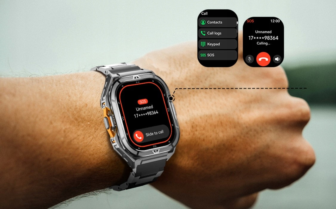 SMARTWATCH MEN'S WATCH CUBOT GT3 AMOLED GPS MILITARY ARMOURED CONVERSATIONS Packaging status original