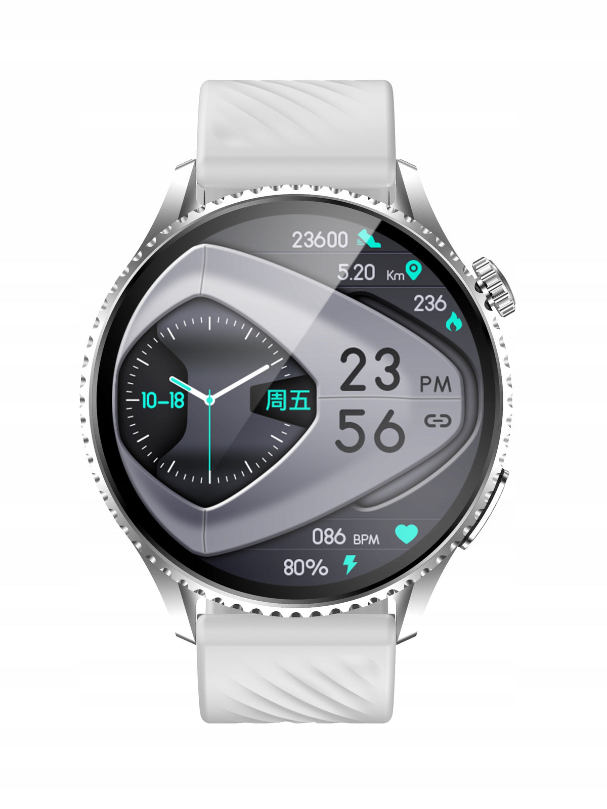 SMARTWATCH MEN'S WATCH EKG PULSE PRESSURE SLEEP MONITOR AMOLED 3 STRIPES PL Packaging status original