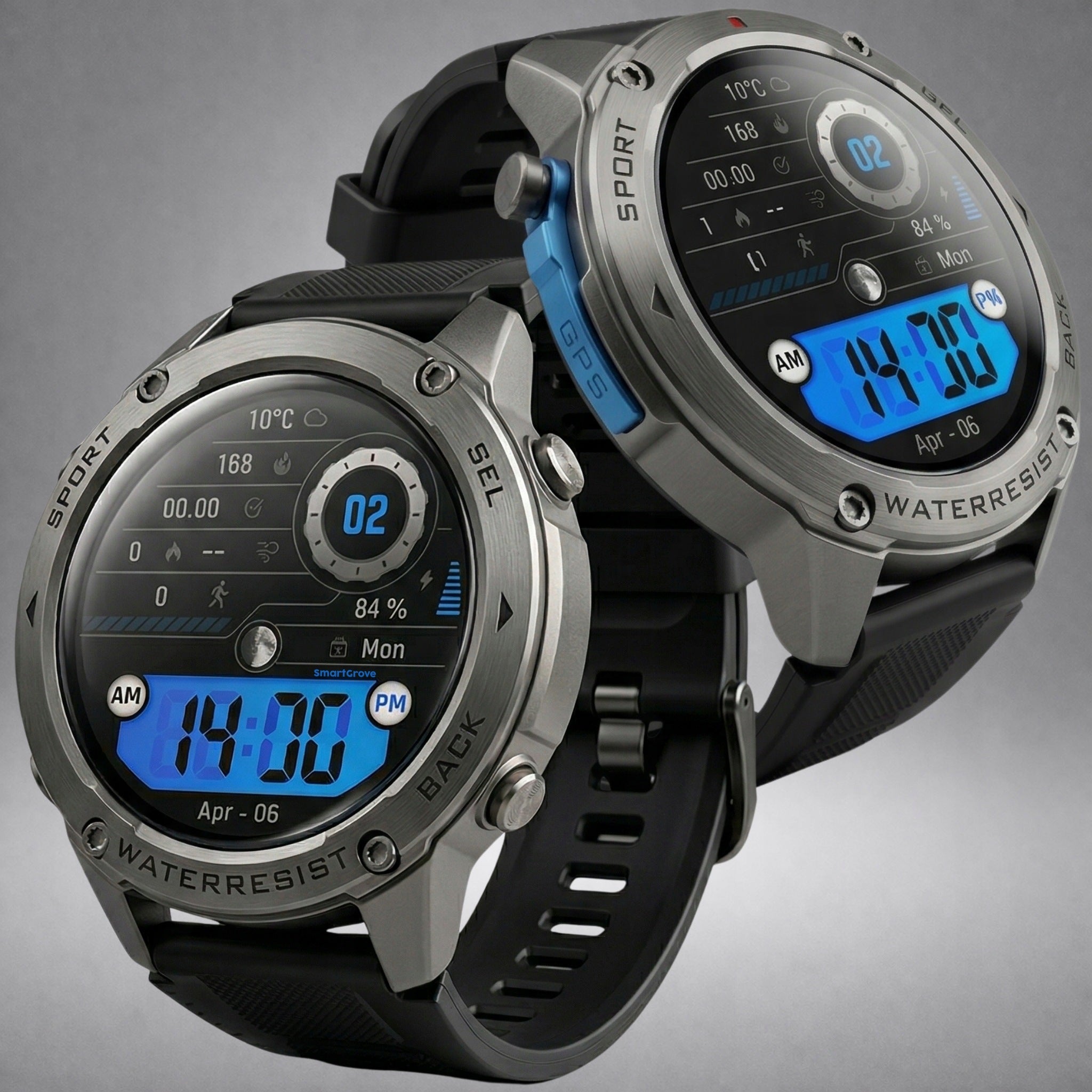 SMARTWATCH MEN'S WATCH GPS WATERPROOF BRACELET LARGE SCREEN AMOLED Packaging status original