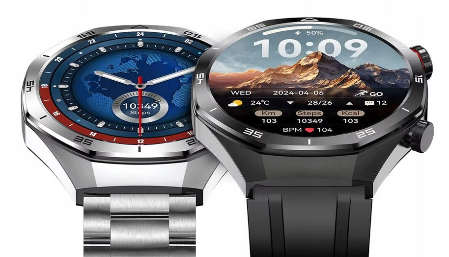 SMARTWATCH MEN'S WATCH MENU PL TALK SMART 2xBAND POWERFUL BT 5.2 BATTERY Packaging status original