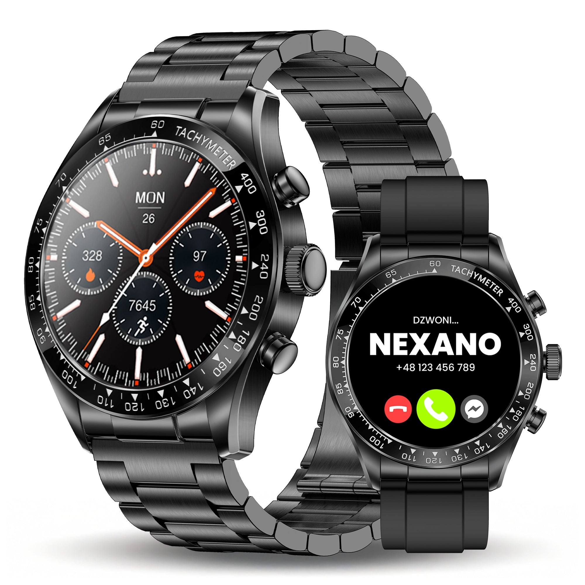 SMARTWATCH MEN'S WATCH SMART WATCH AMOLED TALK MENU PL BLACK SPORT Packaging status original