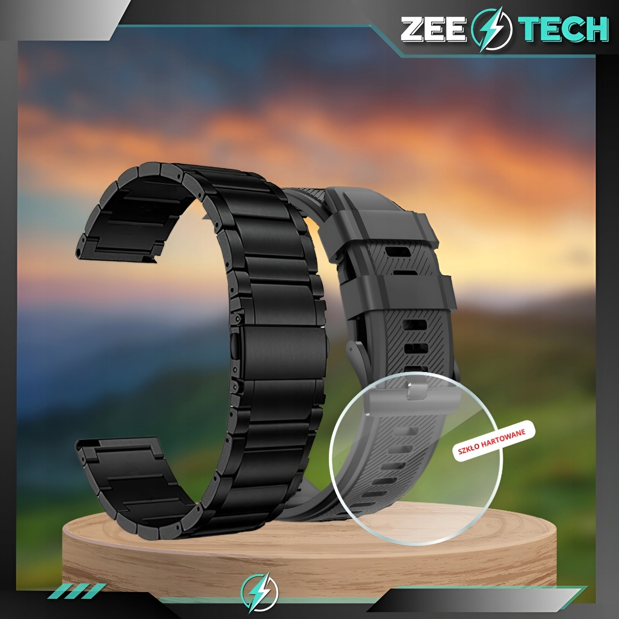 SMARTWATCH MEN'S WATCH TALK PL MENU HEART RATE PULSE SLEEP SMART WATCH + GLASS Packaging status original