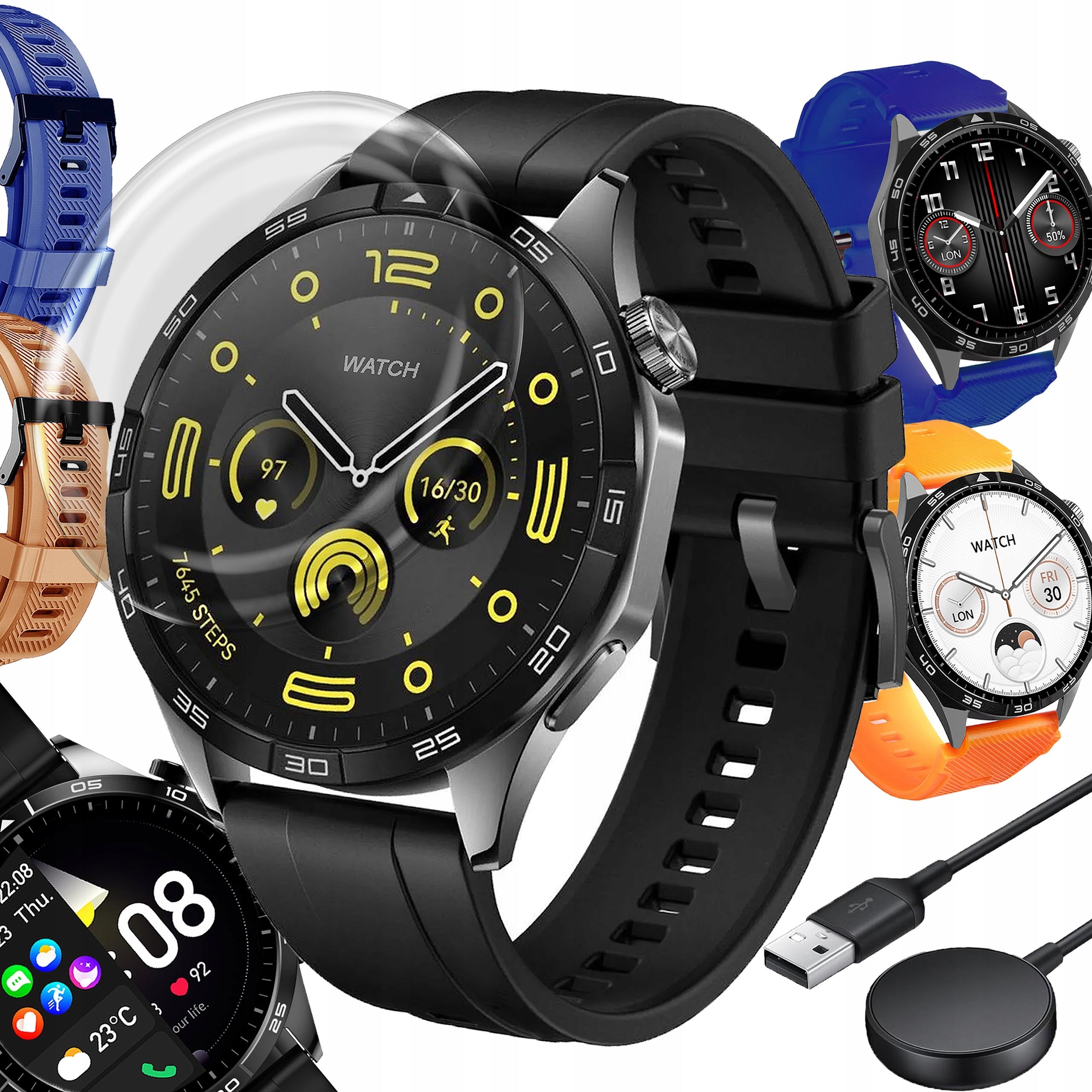 SMARTWATCH MEN'S WATCH TALK SPORT HEALTH POLISH MENU SMART WATCH