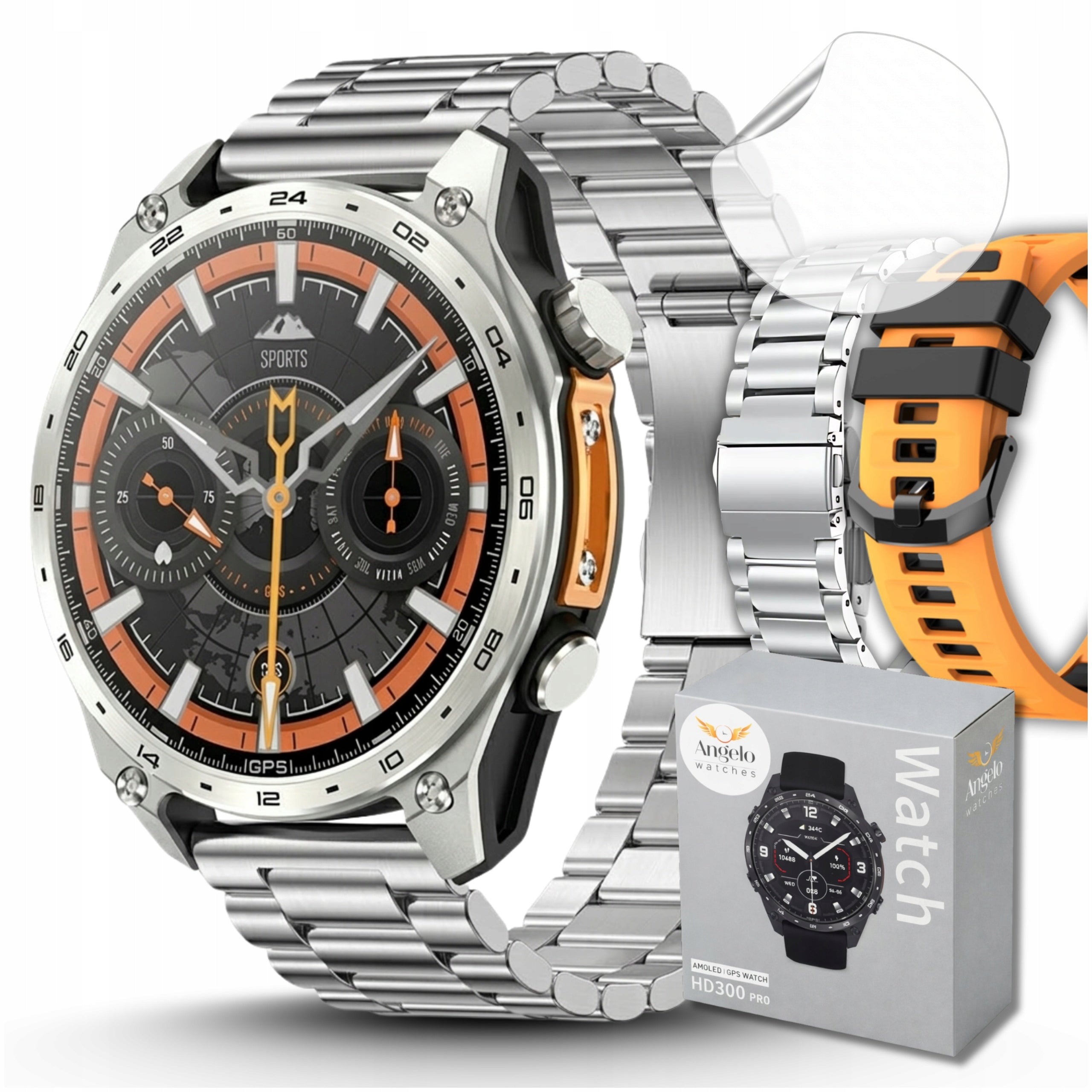 SMARTWATCH MEN'S WATCH WATERPROOF TALK MENU PL SPORT GPS WATCH 3ATM