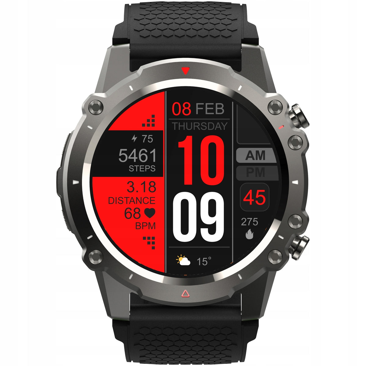 SMARTWATCH MEN'S WATCH WITH POLISH MENU ANSWERING CALLS WATERPROOF