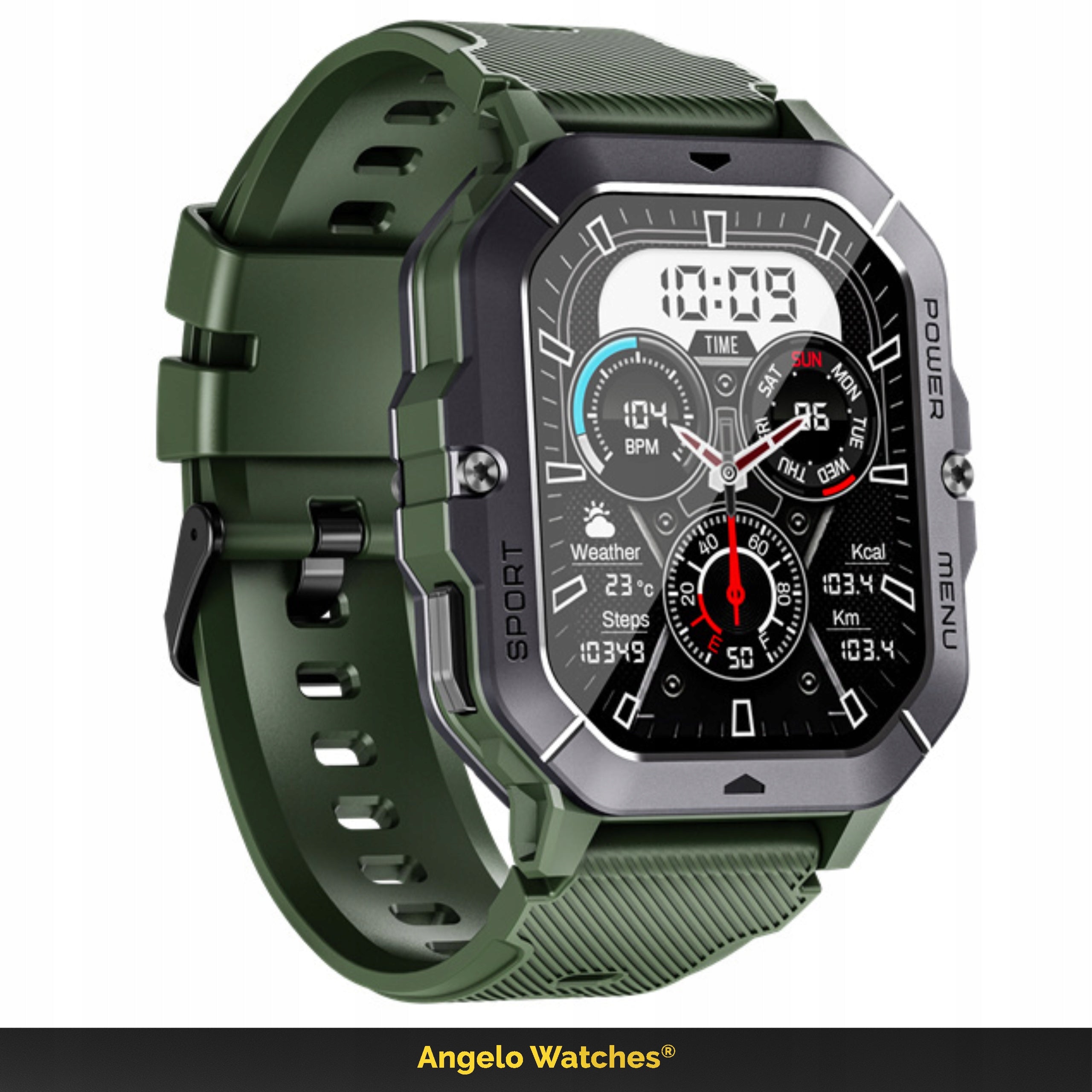 SMARTWATCH MEN'S WATERPROOF MILITARY SPORT TALK NOTIFICATIONS MENU PL Manufacturer code AC28