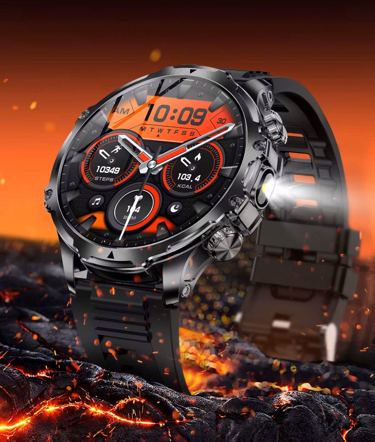 SMARTWATCH MEN'S WATERPROOF TALK PRESSURE MEASUREMENTS EKG SPORT MENU PL Manufacturer code 89-011#