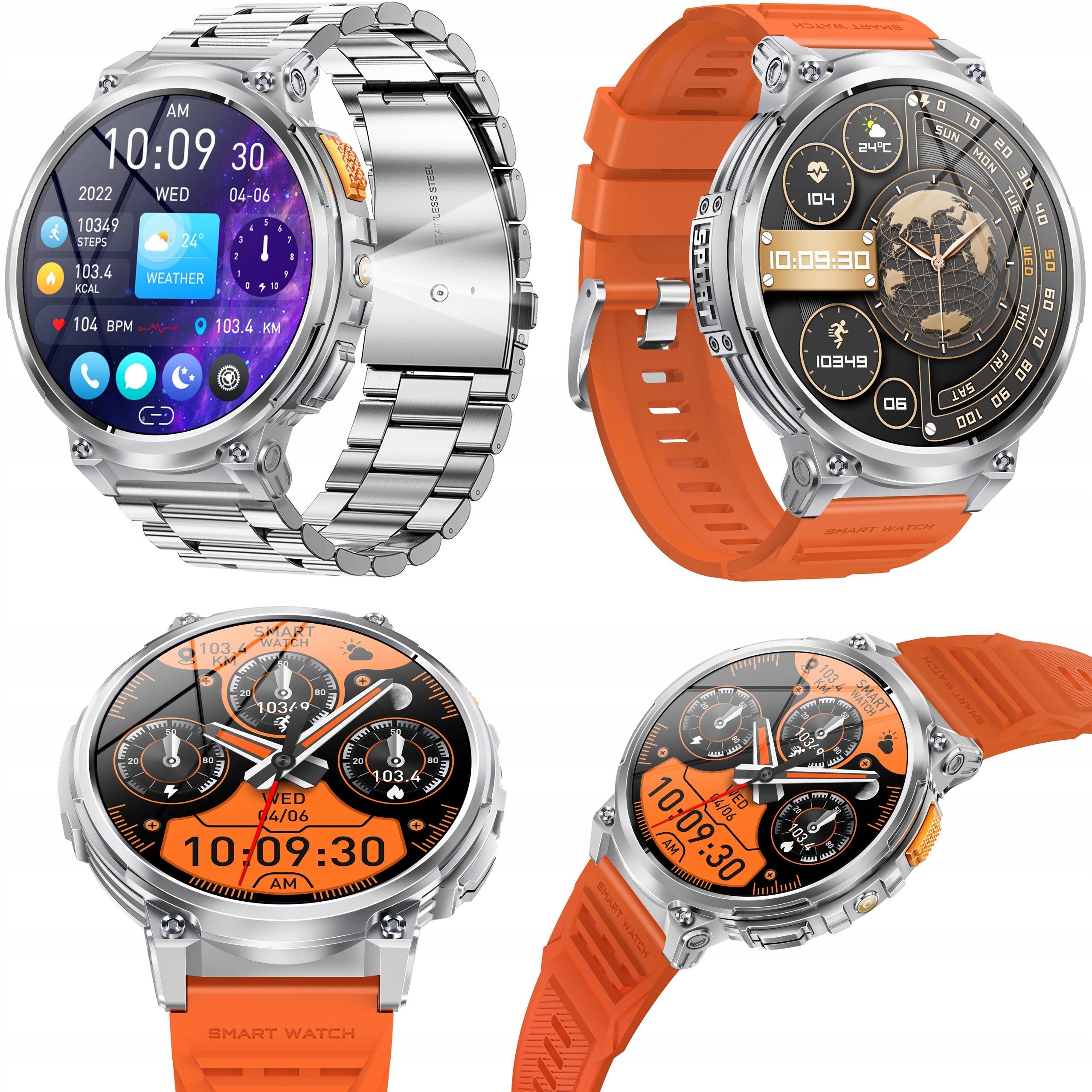 SMARTWATCH MEN'S WATERPROOF WATCH 730mAh POLISH MENU TALK BIG SCREEN Packaging status original