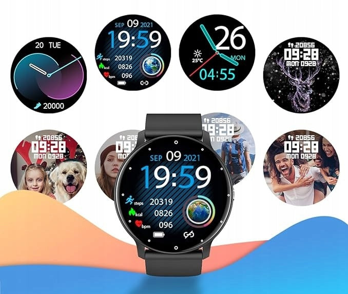SMARTWATCH MEN'S WOMEN'S WATCH BLACK SPORTS BLUETOOTH FITNESS CALLS Packaging status original