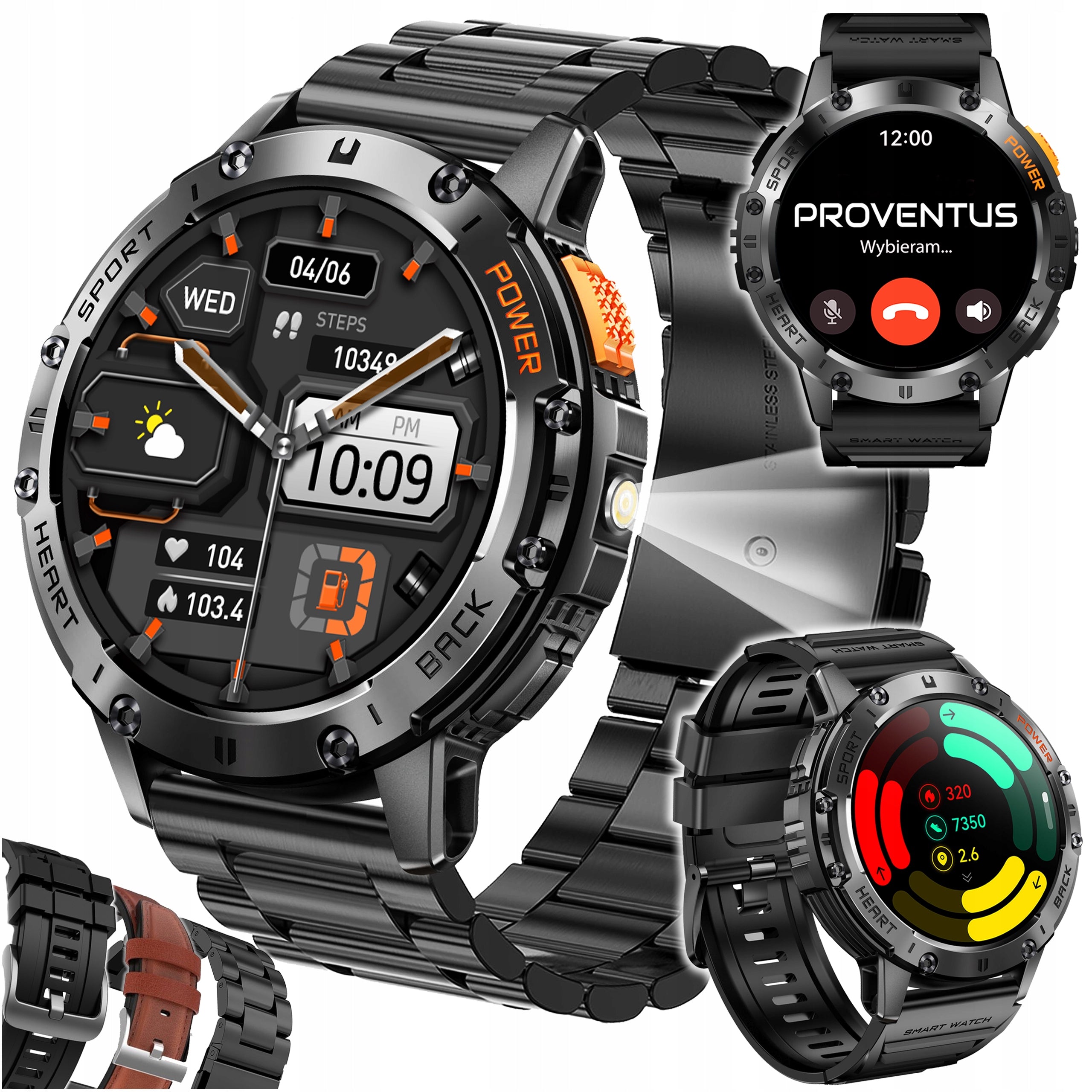 SMARTWATCH Men's Watch Waterproof TALK 530mAH AMOLED IP68 Menu PL