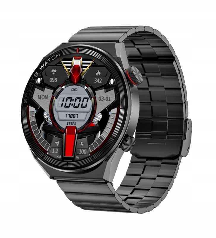 SMARTWATCH Men's Watch with CONVERSATIONS 2 STRIPES INDUCTION 1.5CALA 454x454 ECG Brand Smart-Trend