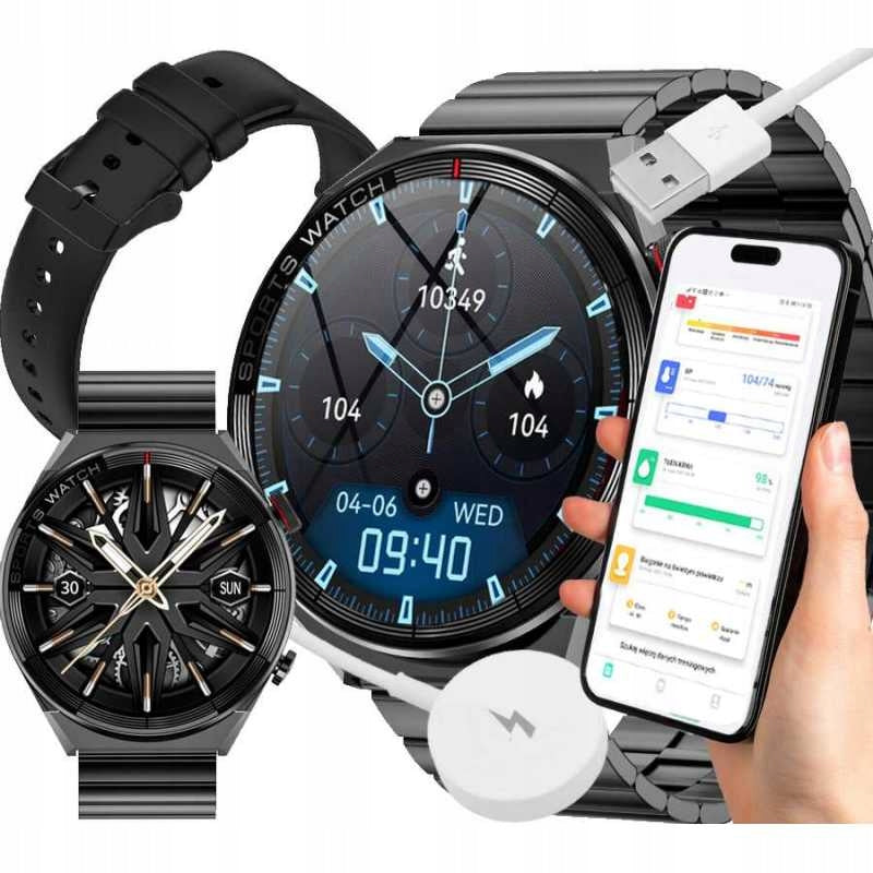 SMARTWATCH Men's Watch with CONVERSATIONS 2 STRIPES INDUCTION 1.5CALA 454x454 ECG