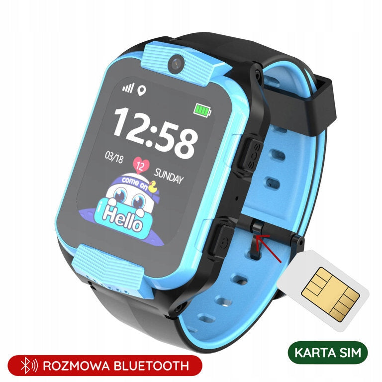 SMARTWATCH PACIFIC 32-2 KIDS - blue / black + ENGRAVING