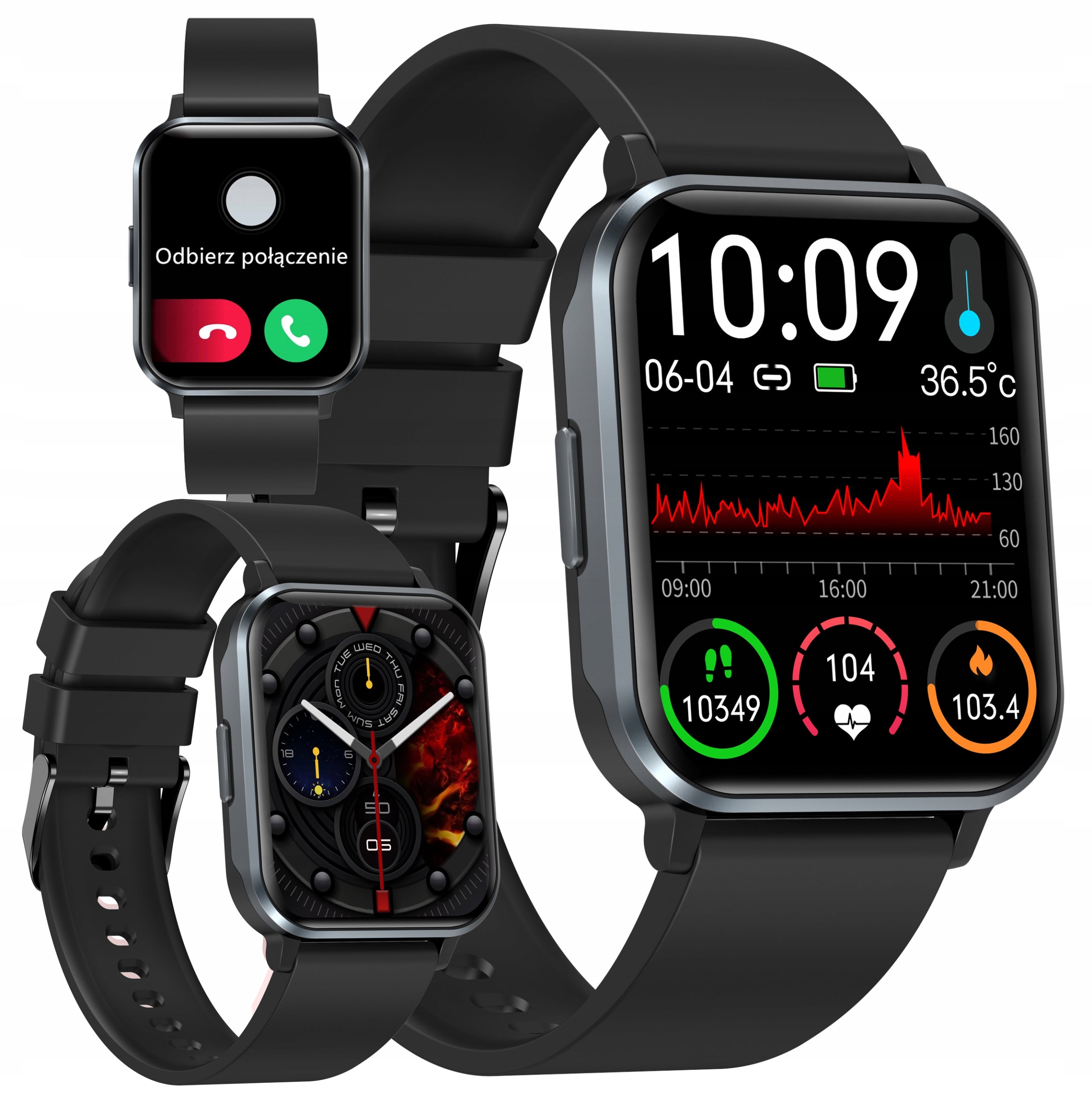 SMARTWATCH PRESSURE PULSE TALK POL MENU Packaging status original