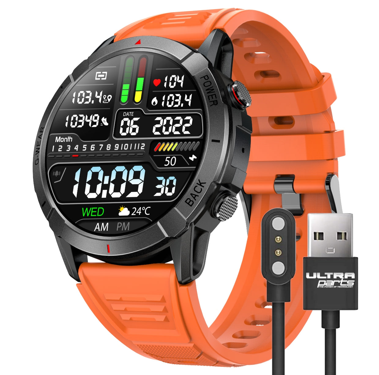 SMARTWATCH SCREEN HD AMOLED MENU PL WATERPROOF HEART RATE OXYGEN PRESSURE 400mAh Packaging status original