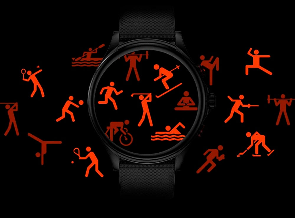 SMARTWATCH SPORTS WATCH SMARTBAND AMOLED PULSE SPORT SPORTS BAND FIT Color black