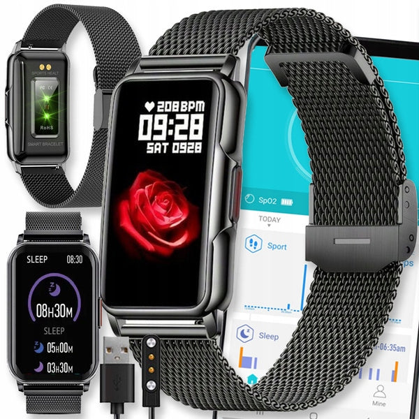 SMARTWATCH WATCH BLACK AMOLED MENU PRO PL WOMEN'S SPORTS GT MEN