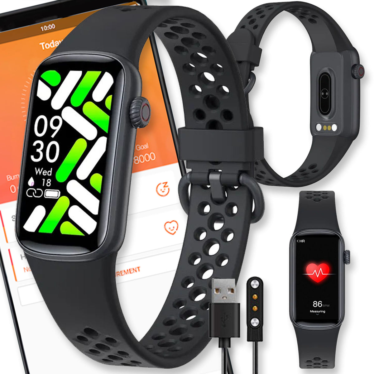 SMARTWATCH WATCH BLACK AMOLED PRO SPORTS MENU PL WOMEN'S BLACK GT