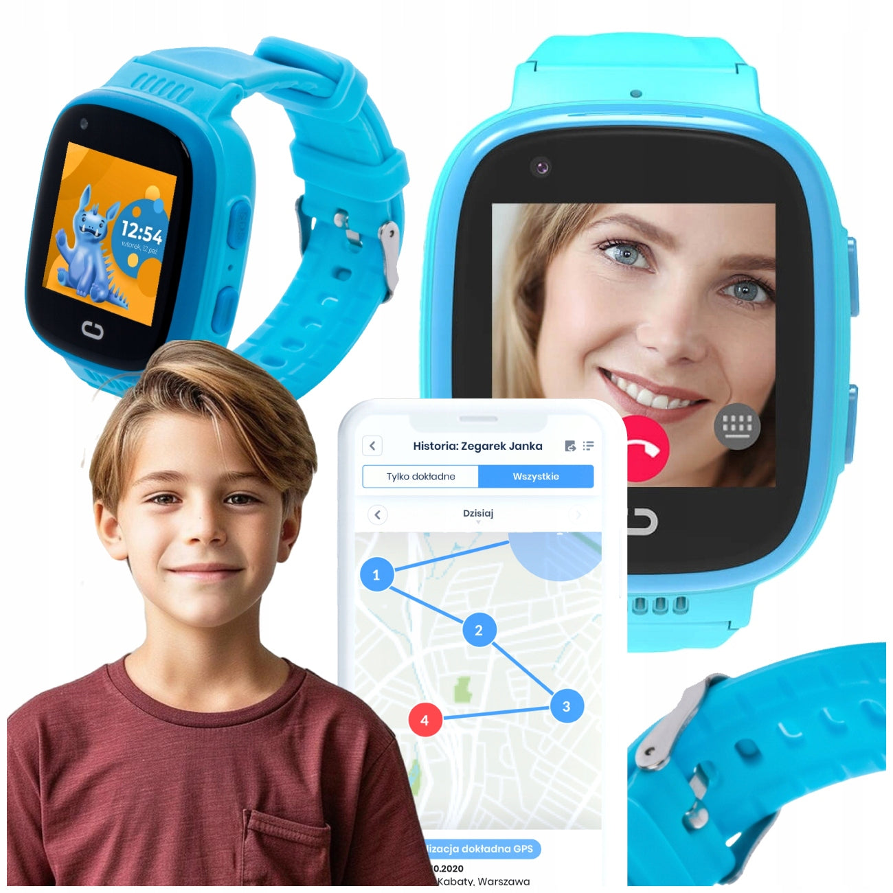 SMARTWATCH WATCH FOR KIDS | GPS LOCATOR | SAUCE FUNCTION | CONVERSATIONS EAN (GTIN) 5903240045983