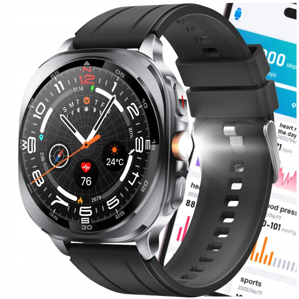 SMARTWATCH WATCH GPS BLACK AMOLED TALK WOMEN'S SPORTS MENU PL