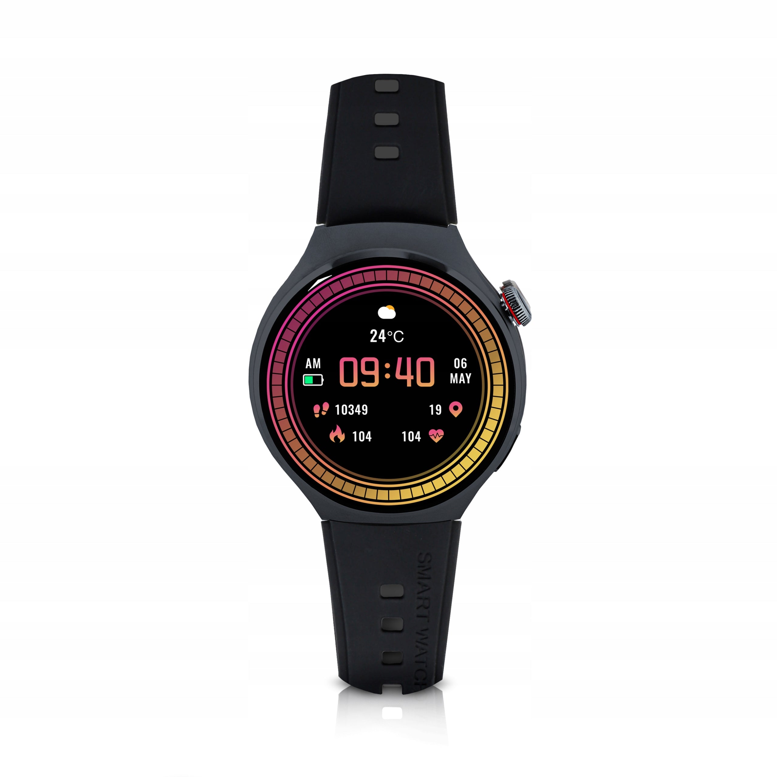 SMARTWATCH WATCH MEN'S MENU POLISH CALLS SMART BLACK SPORT