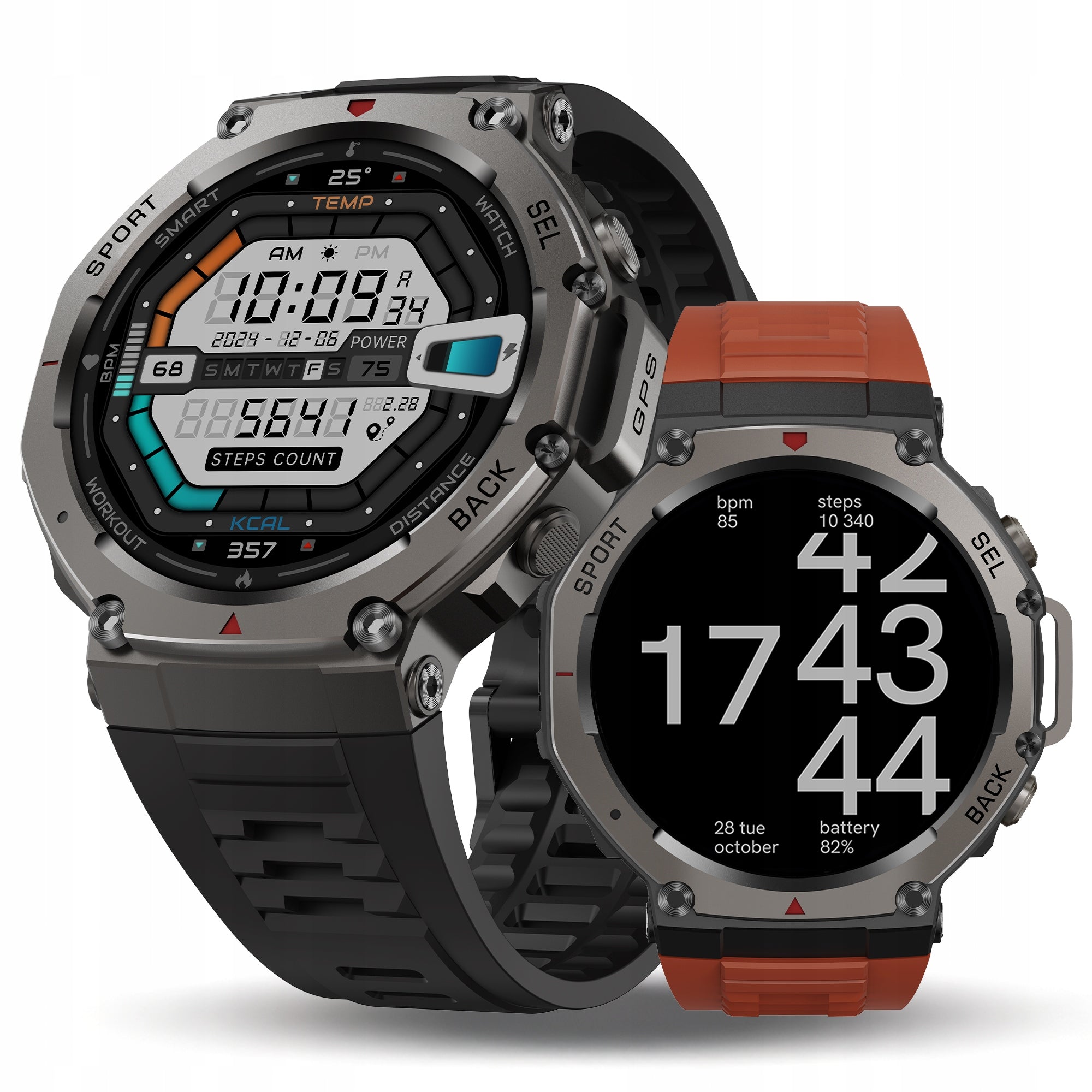 SMARTWATCH WATCH MEN'S WATCH WATERPROOF GPS MENU PL TALK SPORT SMART Packaging status original
