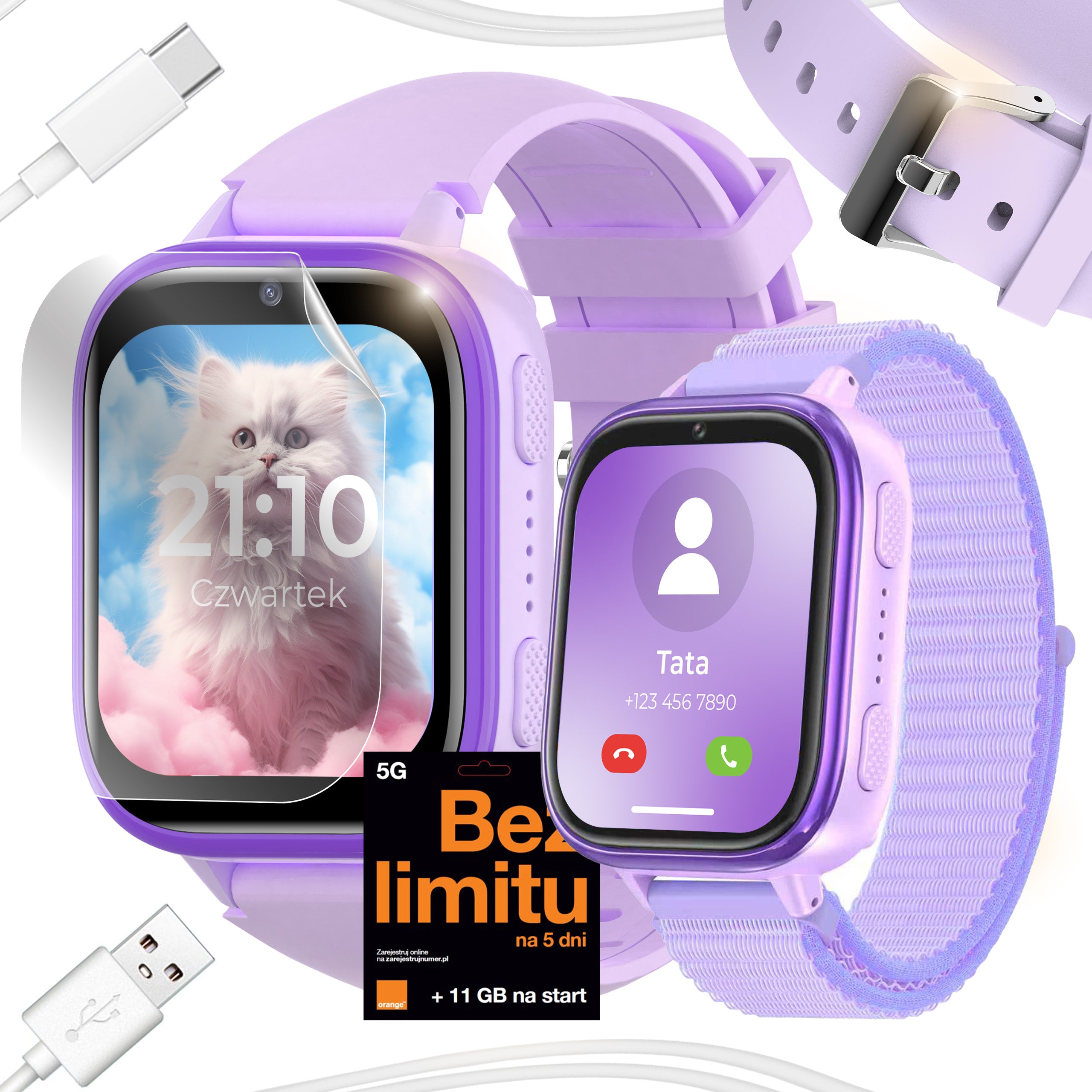 SMARTWATCH WATCH PHONE FOR CHILDREN TALK MUSIC GAME PEDOMETER CAMERA Manufacturer code Smartwatch dziecięcy