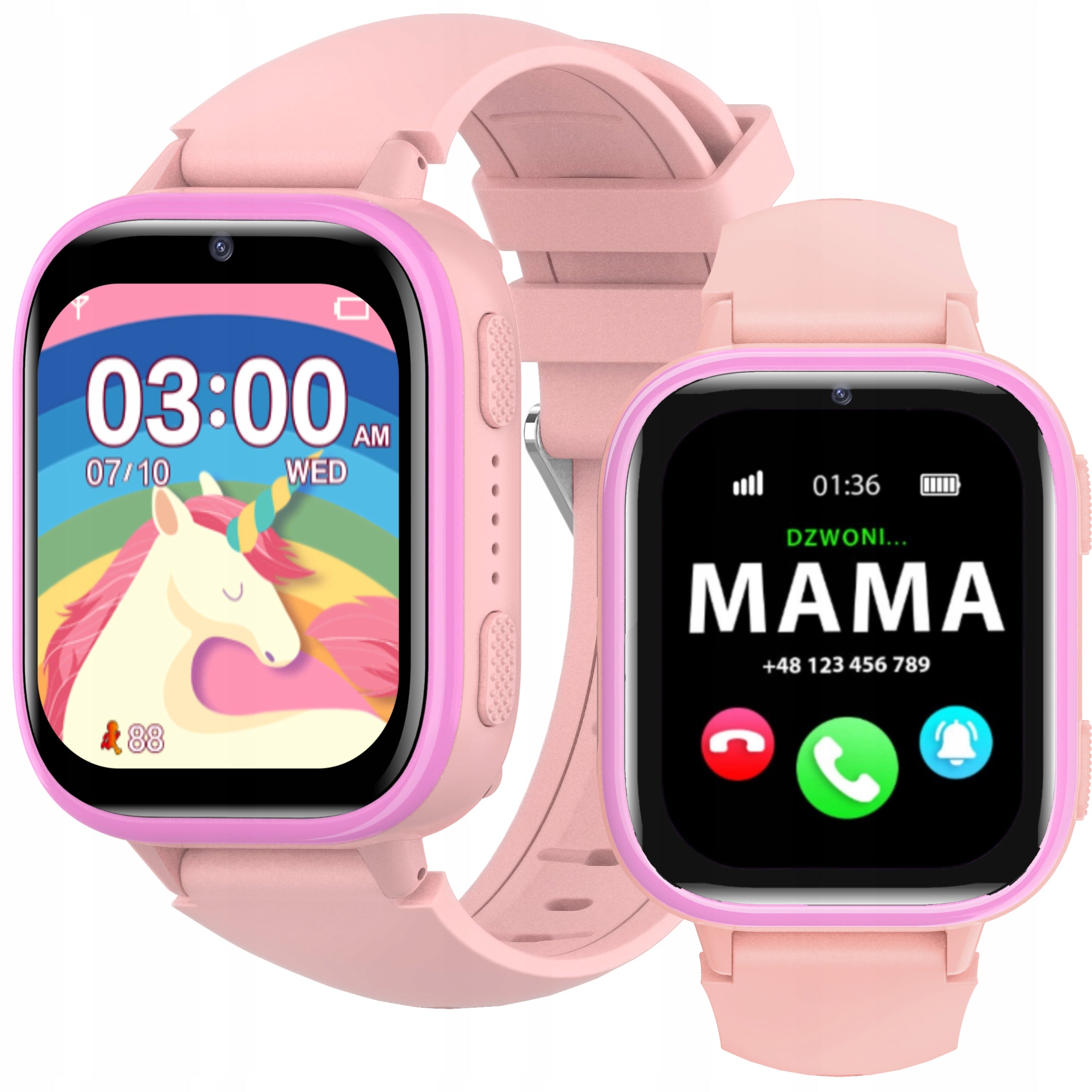 SMARTWATCH WATCH PHONE FOR CHILDREN TALK MUSIC GAME PEDOMETER CAMERA Manufacturer code smart watch dla dziecka polskie menu zegarek